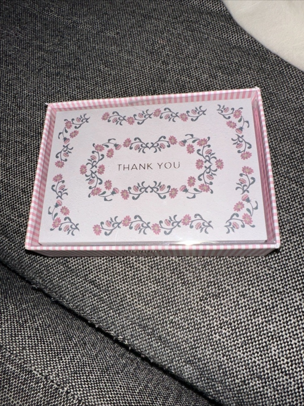 16 Thank You Floral Note Cards - Pink NEW Gartner Studios -